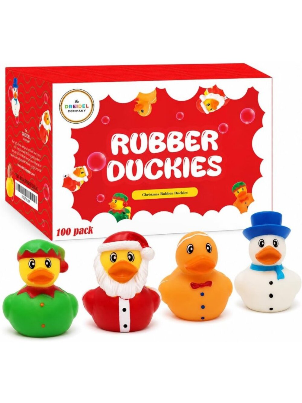 100 Holiday Rubber Duckies for Kids - Fun Bath Toys, Birthday & Baby Shower